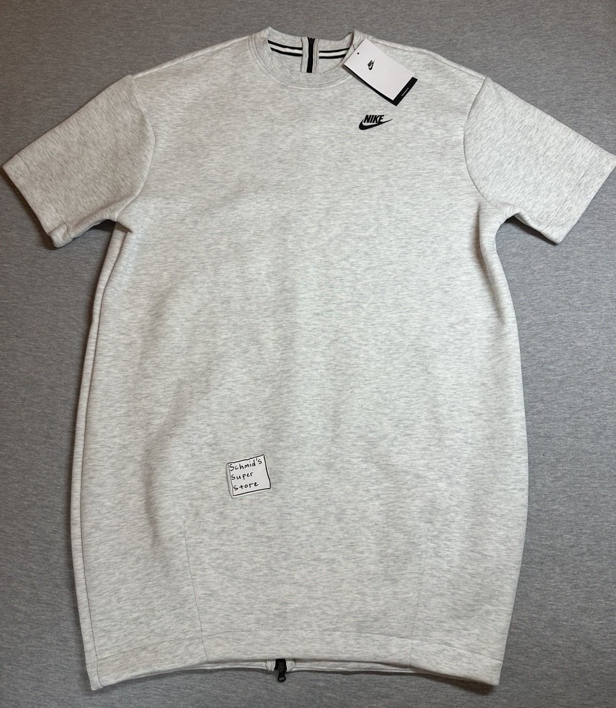 Nike Sportswear Tech Fleece Oversized Dress Women’s Sz S Light Heather Grey BNWT