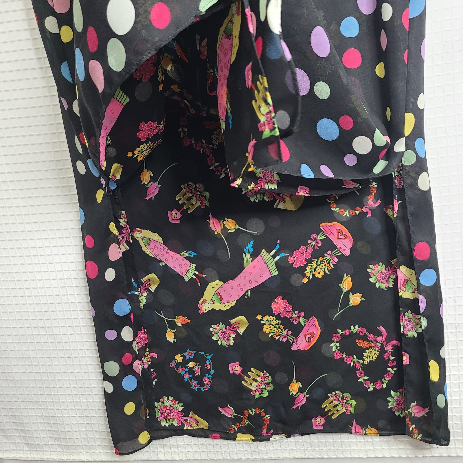 Whimsical Reversible Semi-Sheer Shift Dress Casual Lightweight Unbranded Est Med