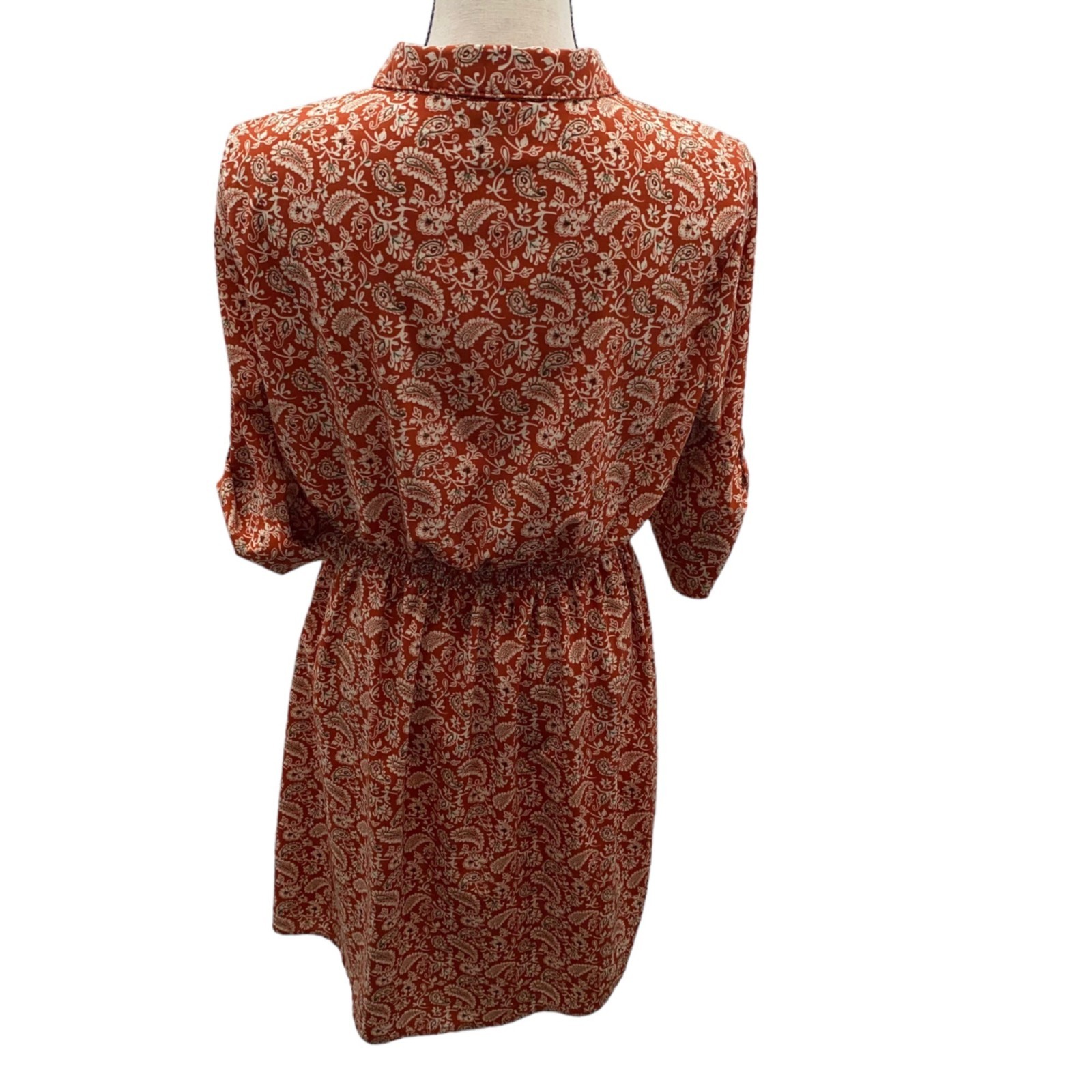 Millennium The Perfect Dress Large Roll Tab Sleeves Elastic Waist