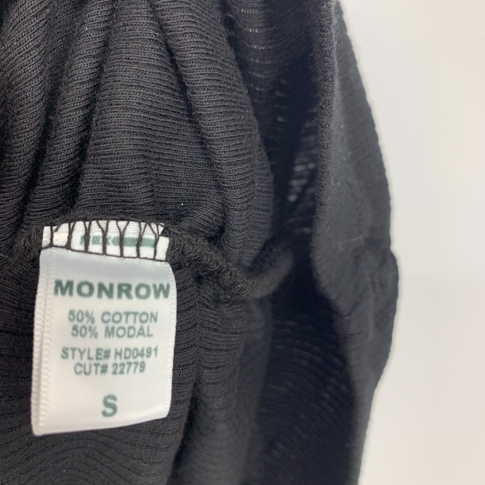 Monrow Dress Womens Small Black Sleeveless Ruched Shirred Mini Modal Rib Knit
