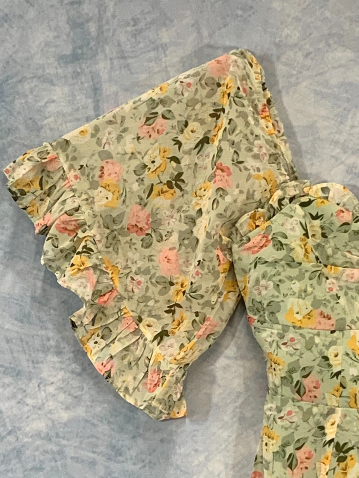 NWT Hello Molly Greenfloral-S Halter Bustier A Line Mini Dress