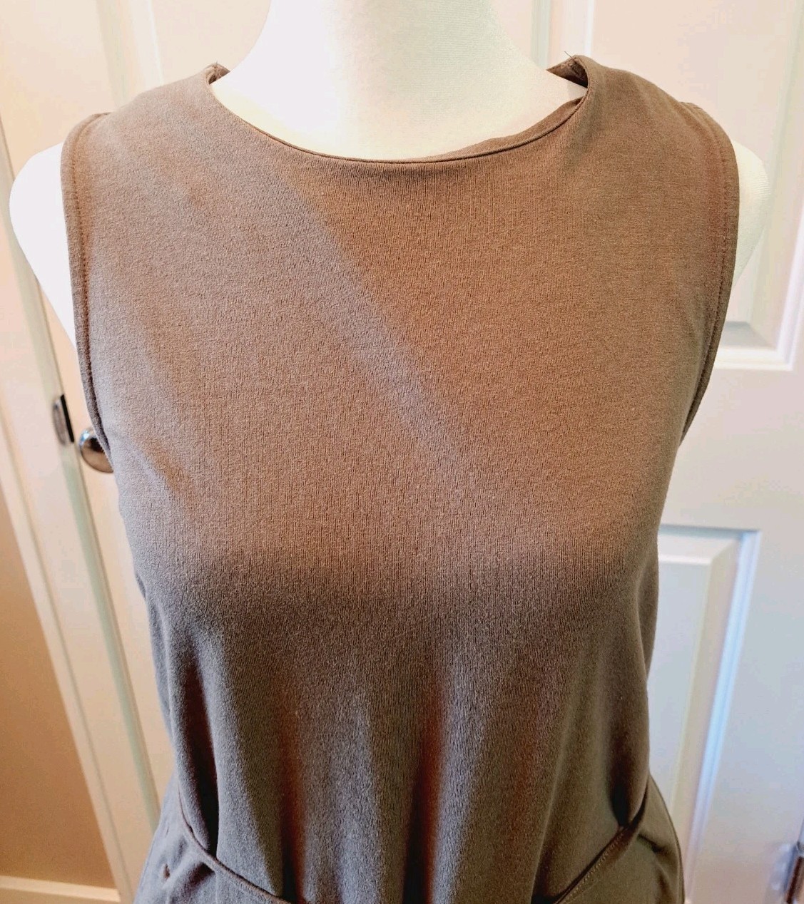 Midi Dress With Pockets Denver Hayes Tie Waist Army Green Tshirt Womens Sz M
