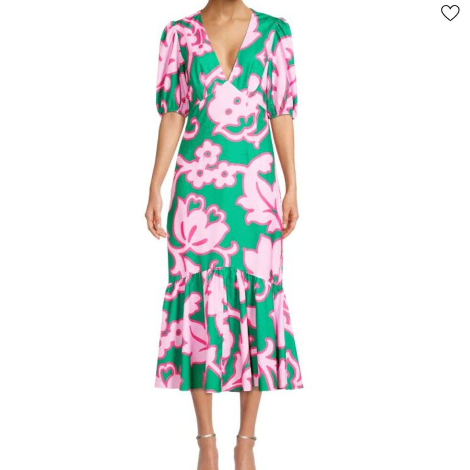Rhode Ester Print Floral Midi Dress