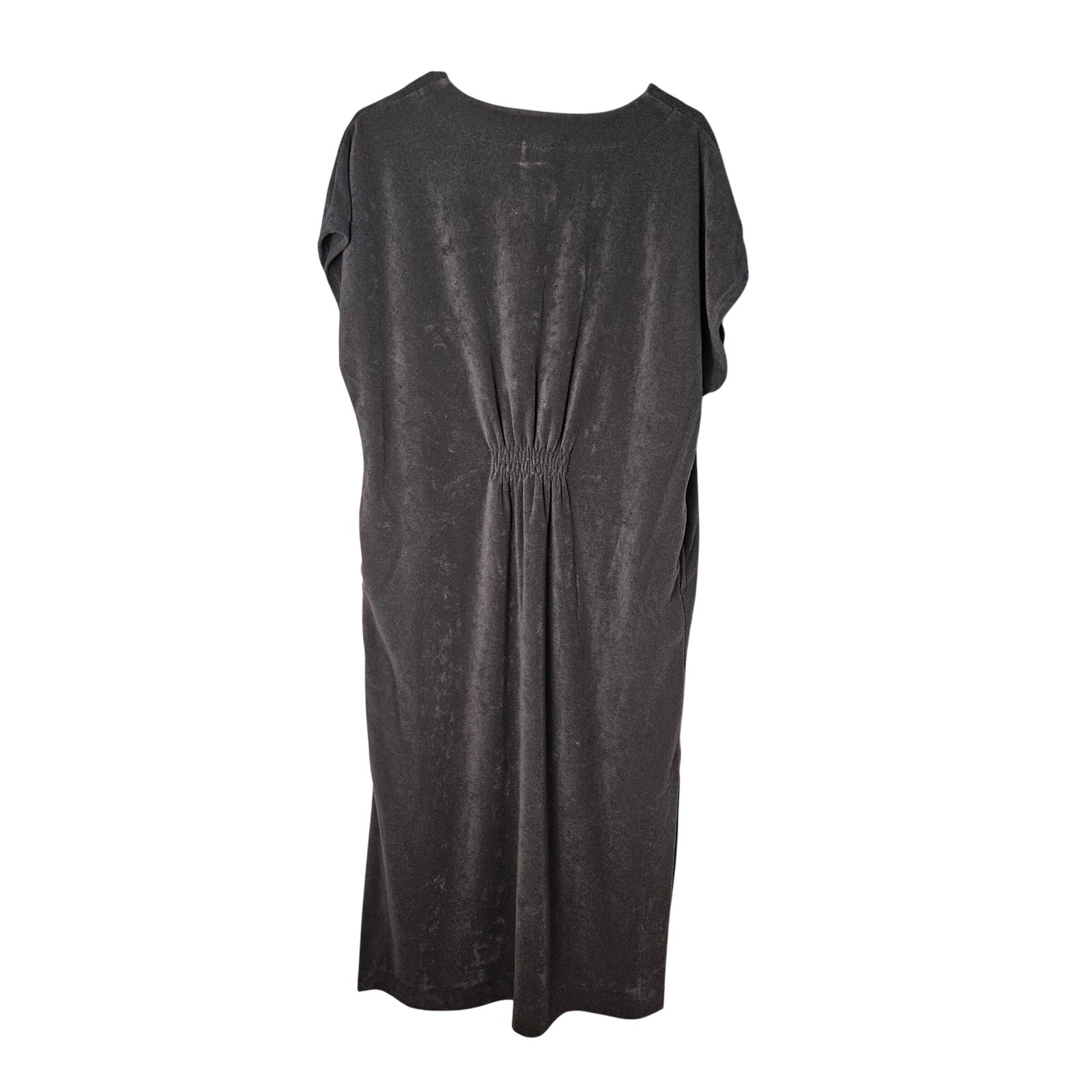 Barefoot Dreams Beach CozyTerry Caftan Carbon Gray Coverup Dress Small
