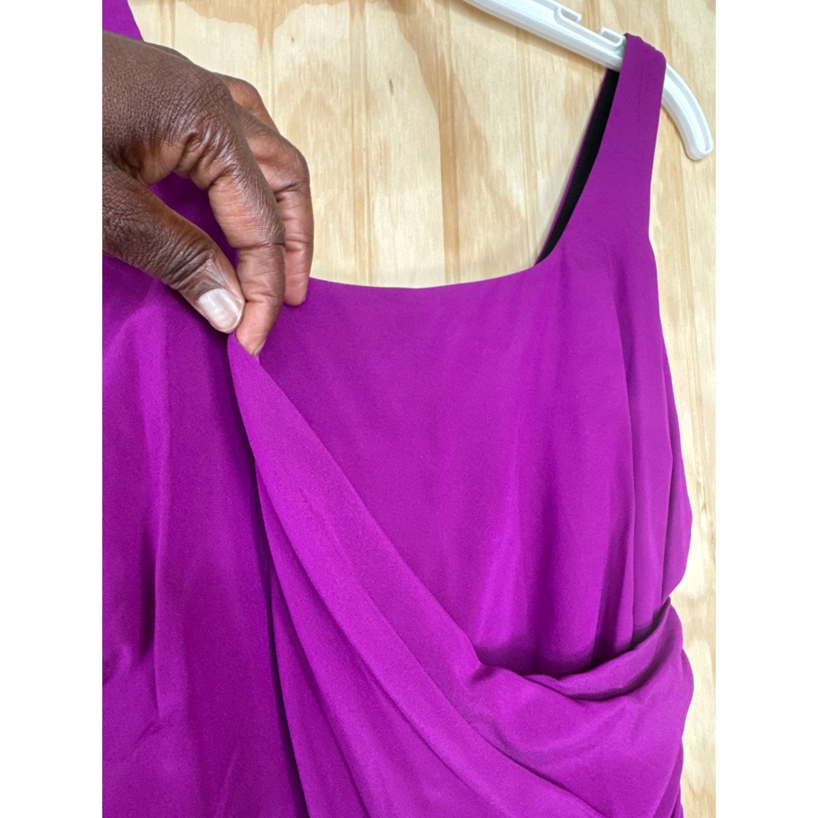Jay Godfrey Silk Ruched Balloon Dress Fuchsia Purple Size 10