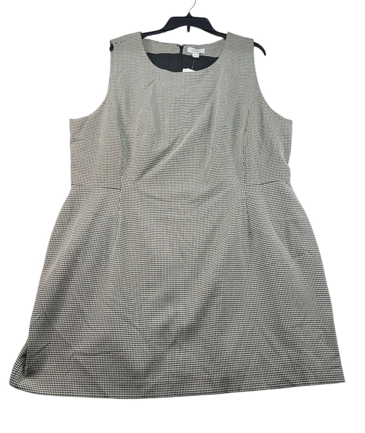 On 34th Sheath Dress Womens Plus Size 20W Gray Black Houndstooth Stretch New