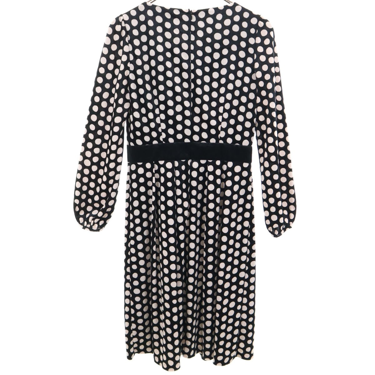 Used ANAYI made in Japan Dot Pattern Long sleeve Velor-like one piece Women