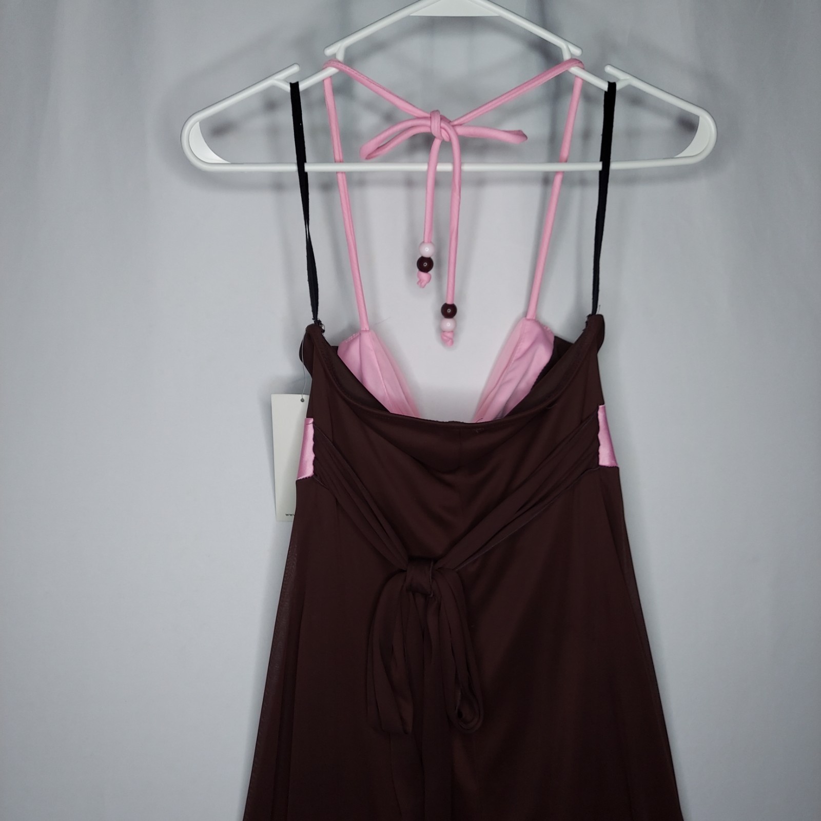 RubyRox Empire Halter Dress Small Vtg 90s Y2K Mesh Fairycore Whimsigoth Grunge