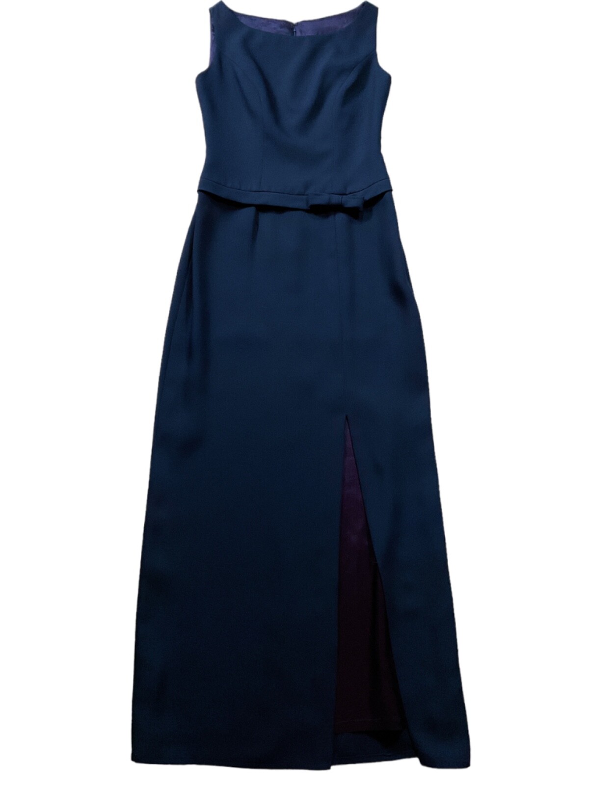 Watters & Watters Womens Dress sz 4 Navy Blue Gown Lined Sleeveless Formal Event