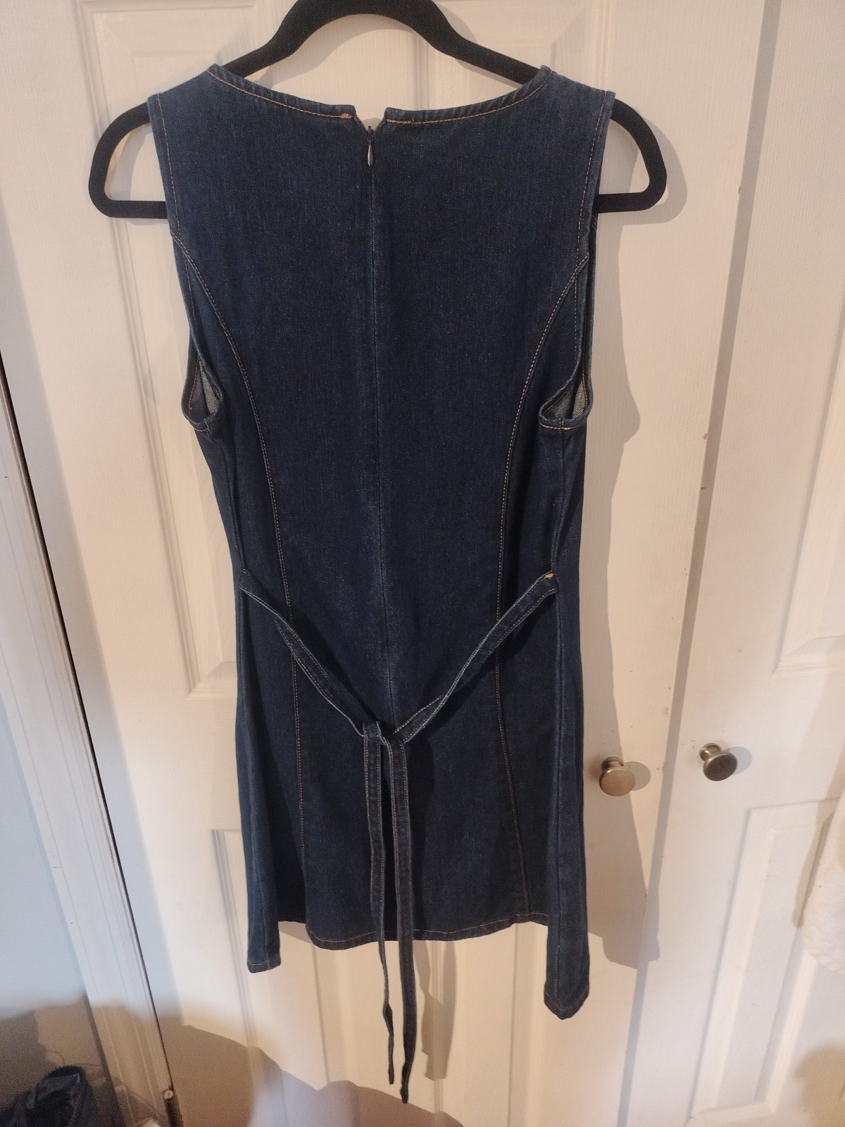 Denim Dress Sleeveless Size Large Normal