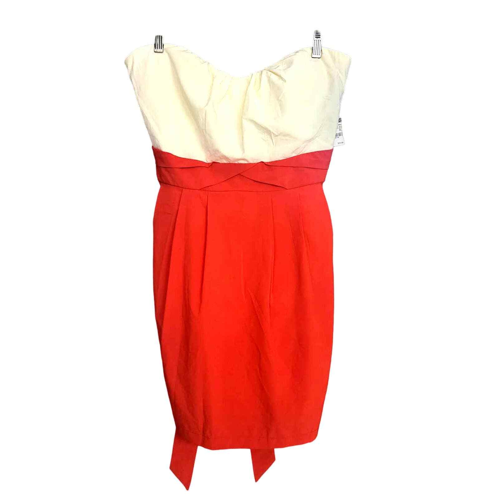 Charlotte Russe Cream and Red Strapless Sweetheart Neckline Dress – XL NWT