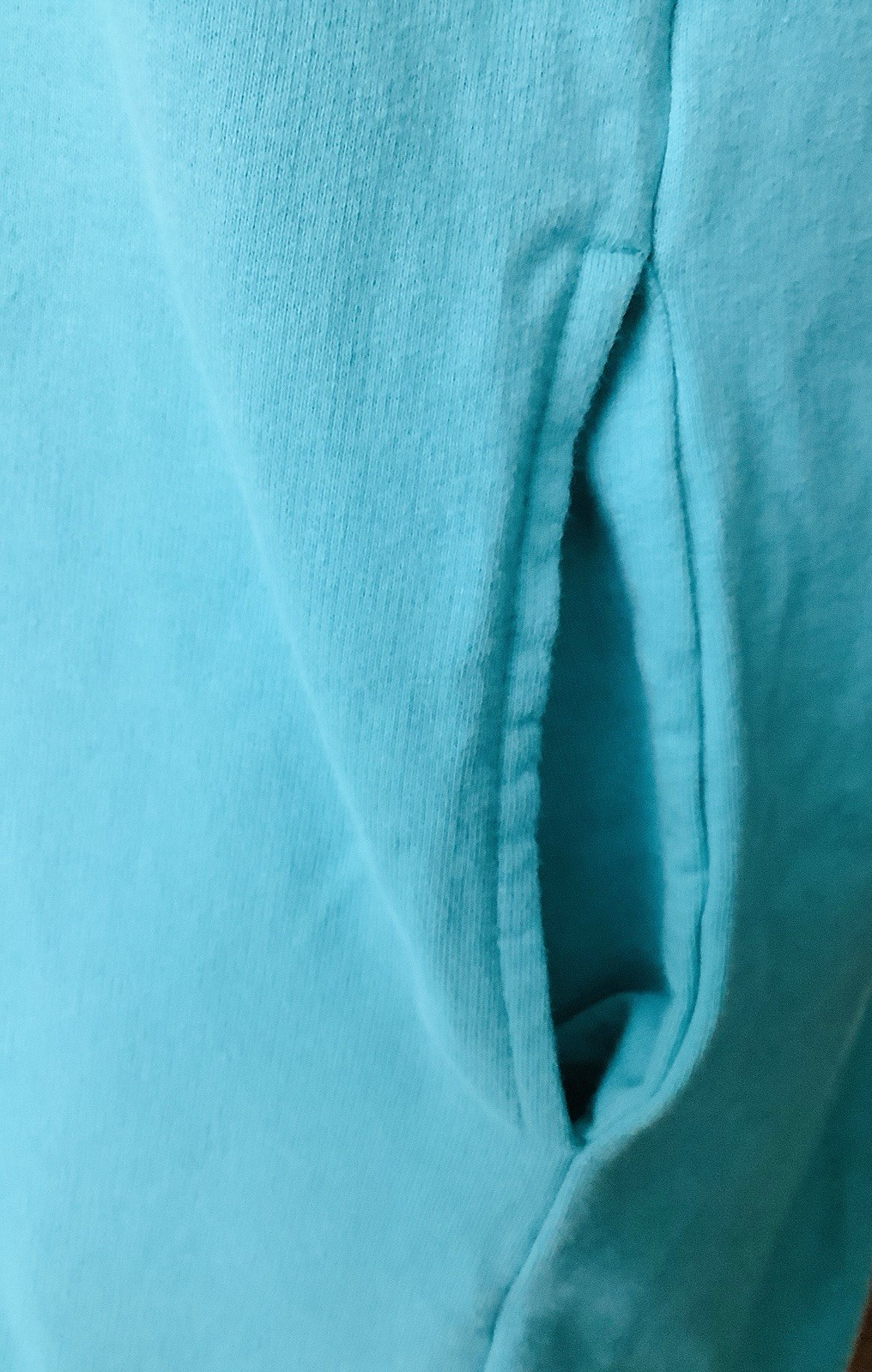 CYPRESS TSHIRT Dress (S) Long, Slits, 3/4 Sleeve Turquoise, Pockets Cozy Comfy