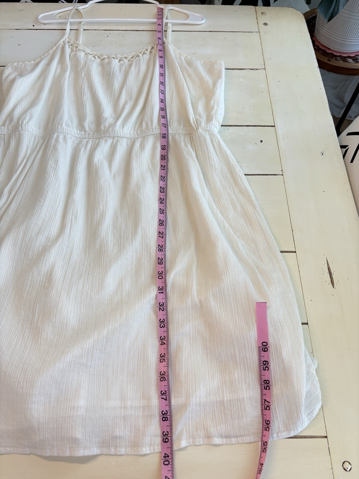 Old Navy Strappy Creme Dress Women’s XL Lined Adjustable Strap Boho Romantic