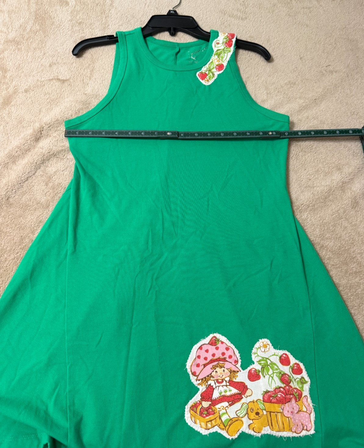 Strawberry Shortcake Upcycled Green Dress Women’s M – Velvet Familiar