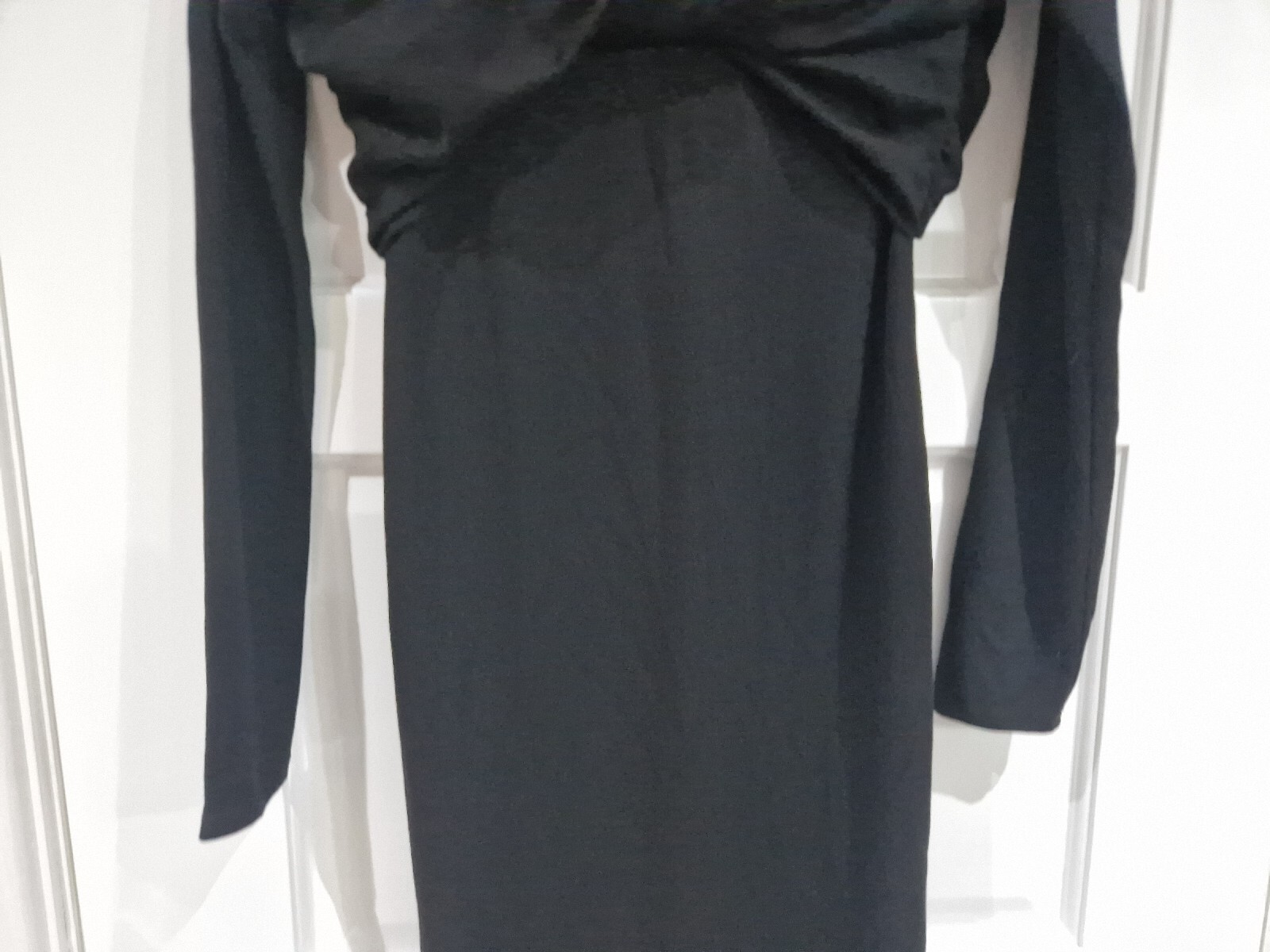 Anthropologie Twisted Front & Back Midi/Maxi Dress Size UK 10 Black New No Tags