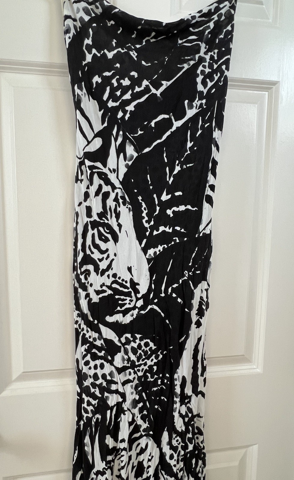 Vintage Roberto Cavalli CLASS TIGER Face Dress Black White US 8