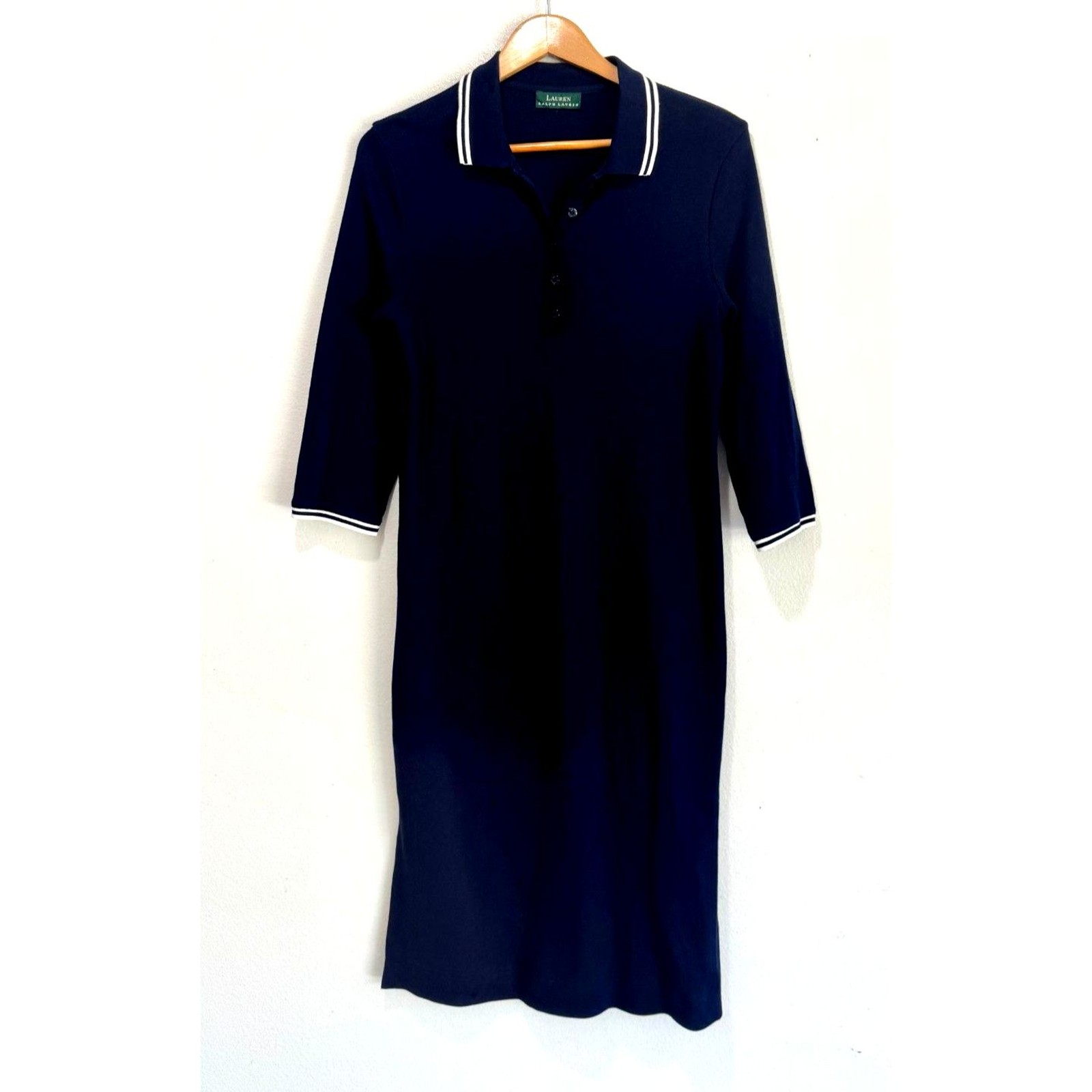 Lauren Ralph Lauren polo dress classic nautical coastal navy casual women 12