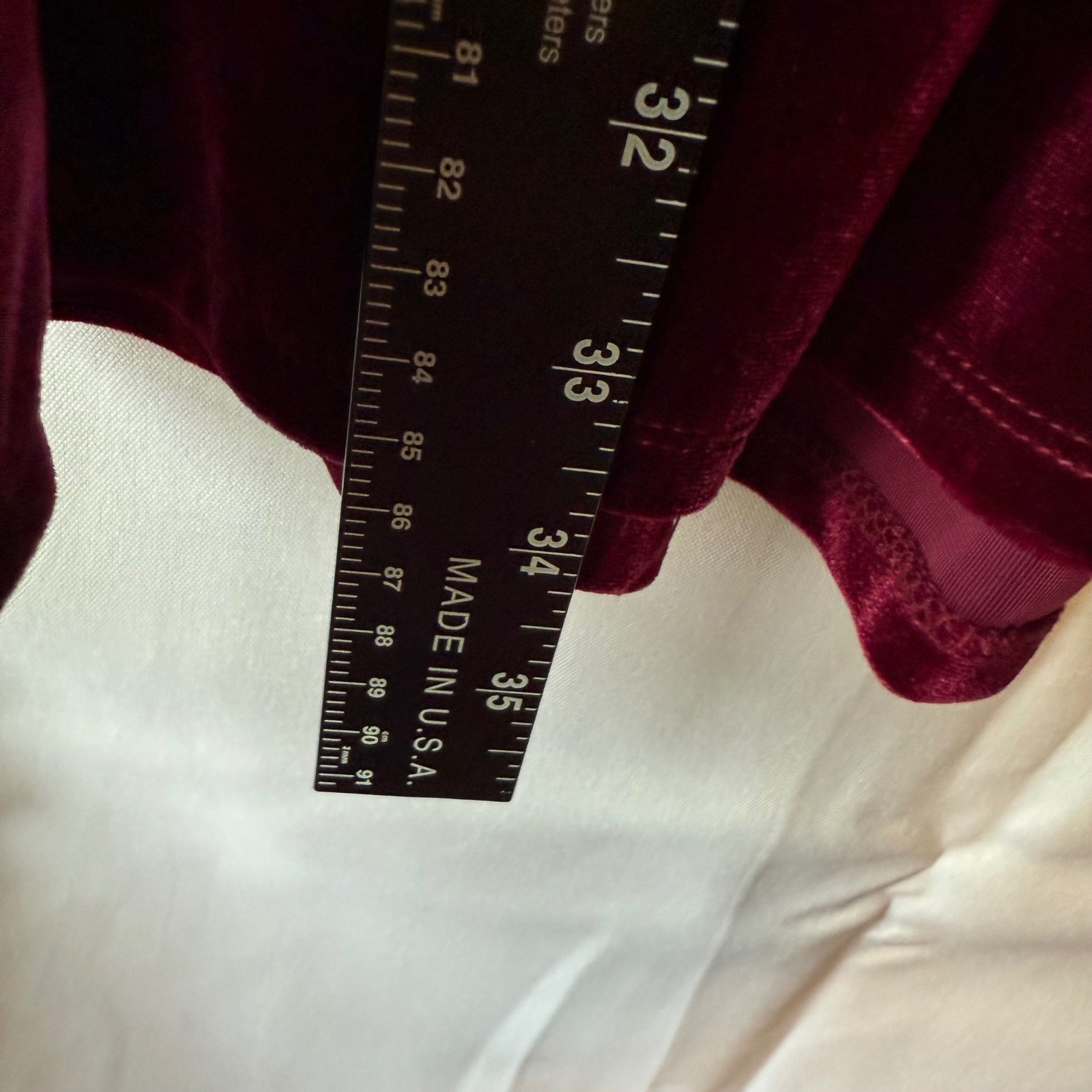 Harper 241 Velvet Tiered V Neck Long Sleeve Mini Dress Burgundy Size S