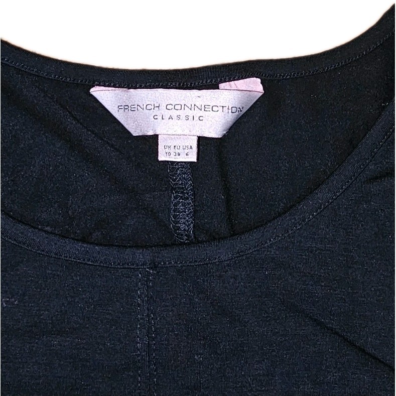 FRENCH CONNECTION CLASSIC Stretch Black Skater Dress UK 10 US 6 EU 38