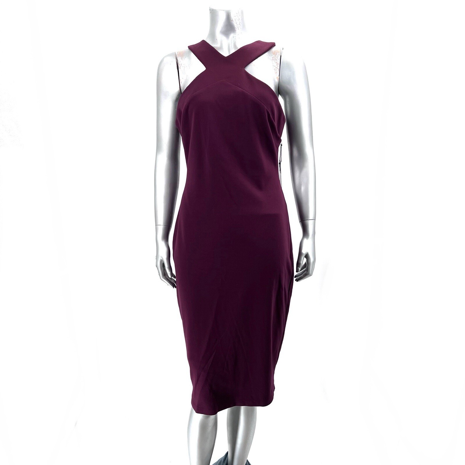 Bailey 44 Burgundy Albina Sleeveless Sheath Dress Womens Size Medium NWT