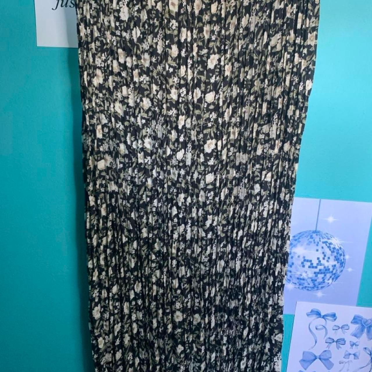 Vintage G.S. Towson & Co. Floral Pleated Maxi Skirt
