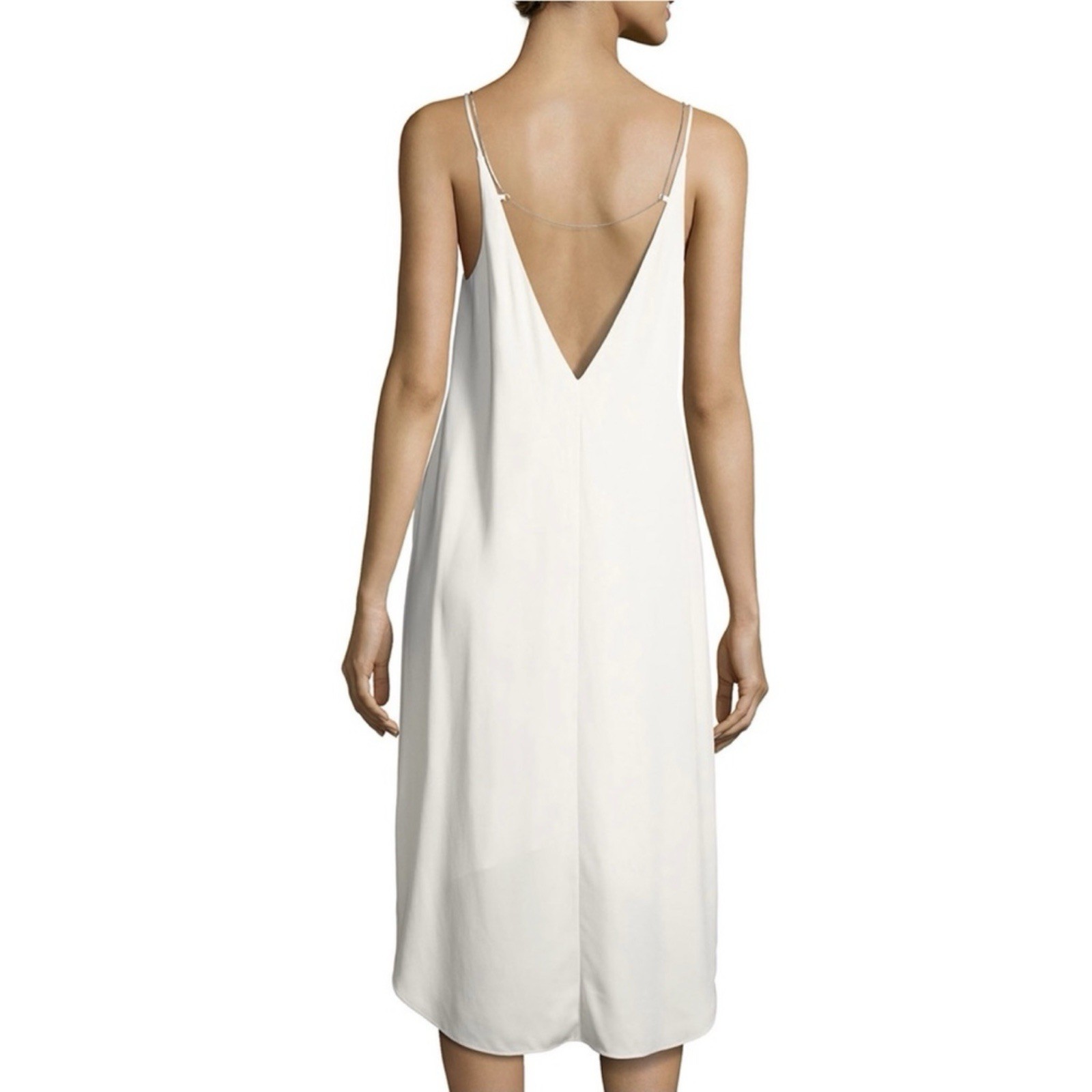 $495 NEW T BY ALEXANDER WANG IVORY CHAIN DETAIL DRESS 6