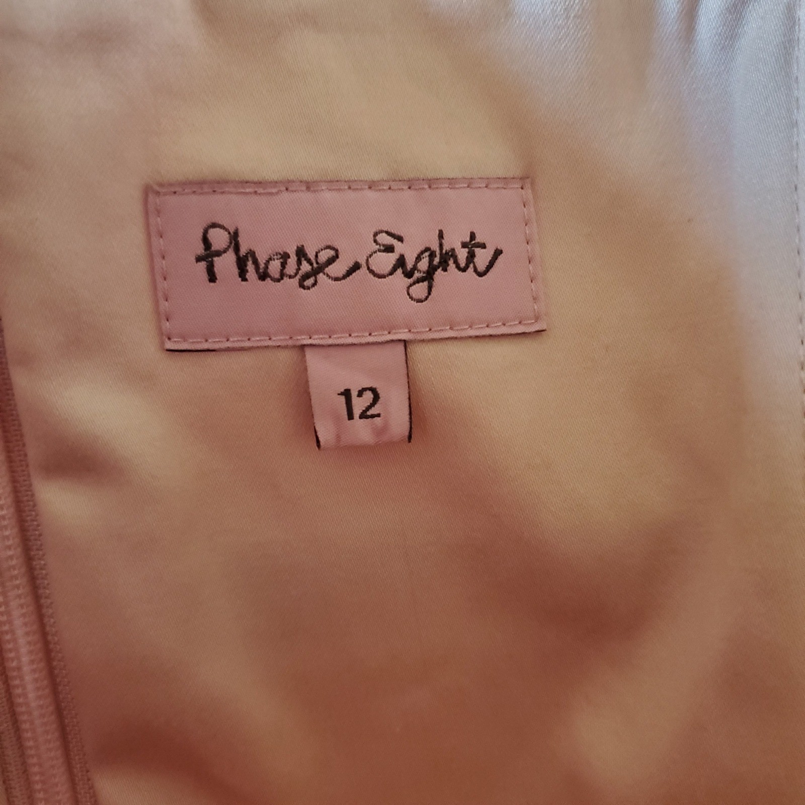 Phase Eight Womens Blush Pink Gold Sequin Strapless Cocktail Dress Size 12 UK