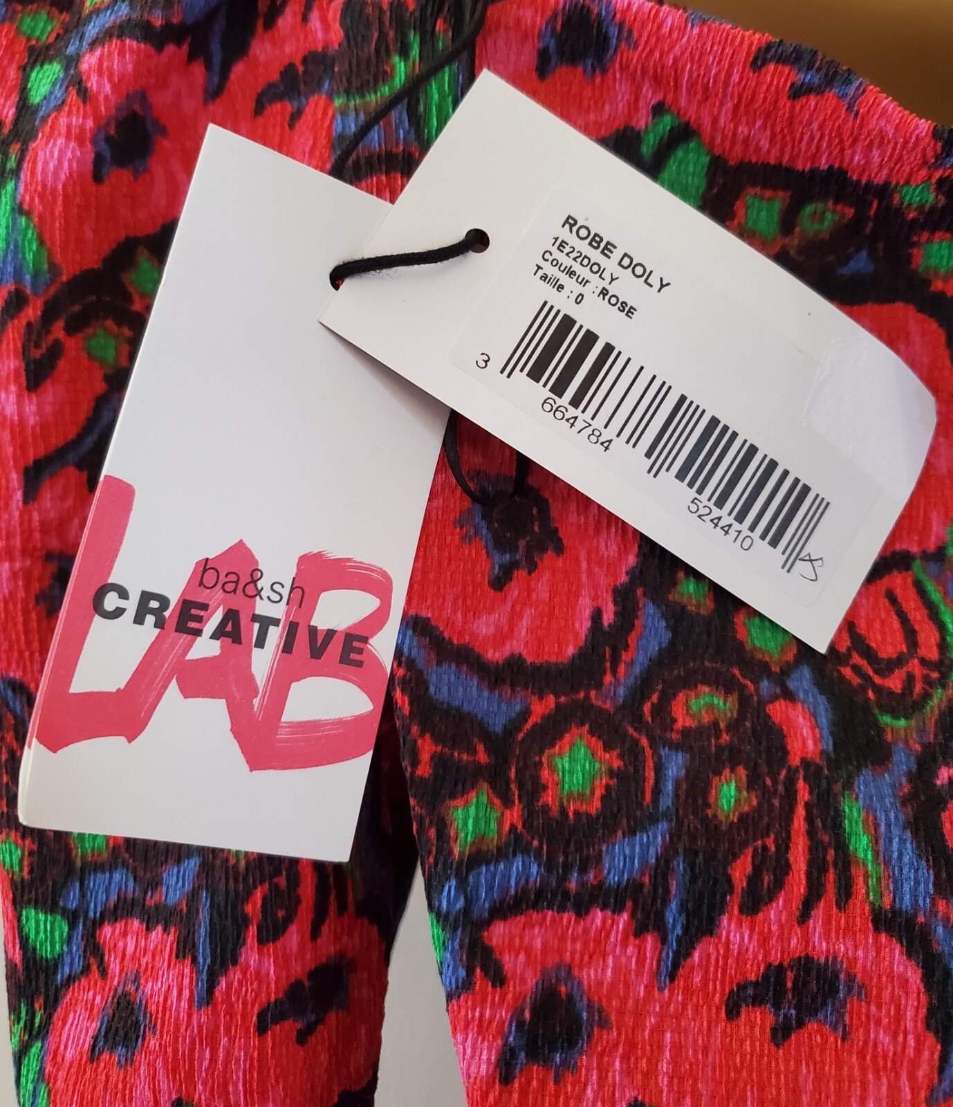 Ba&sh Lab Creative Dolly Jewel Button Summer Mini Dress Size 0 UK 6 New RRP £230