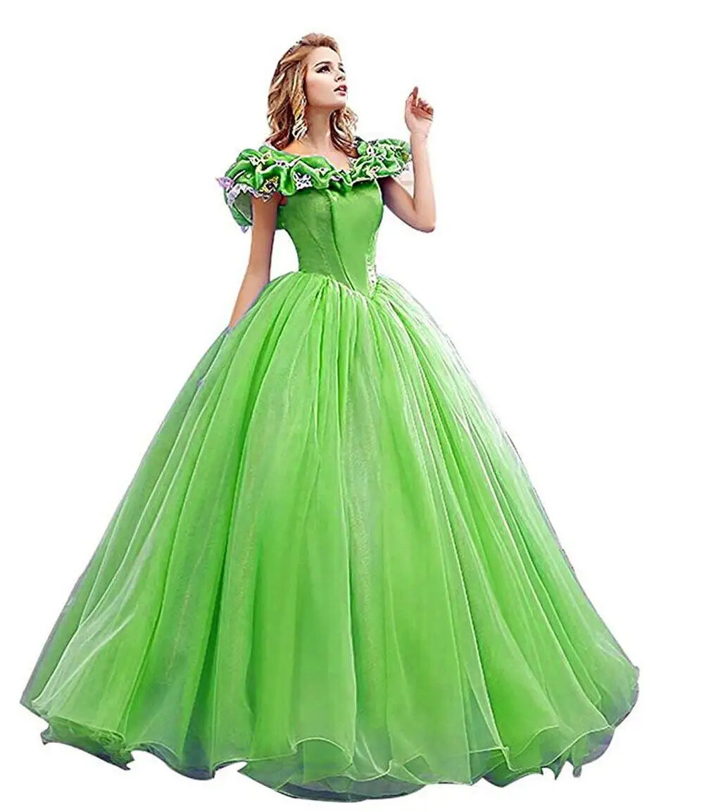 Ball Gown Princess Cinderella Butterfly Off the Shoulder Ball Gown Prom Dresses