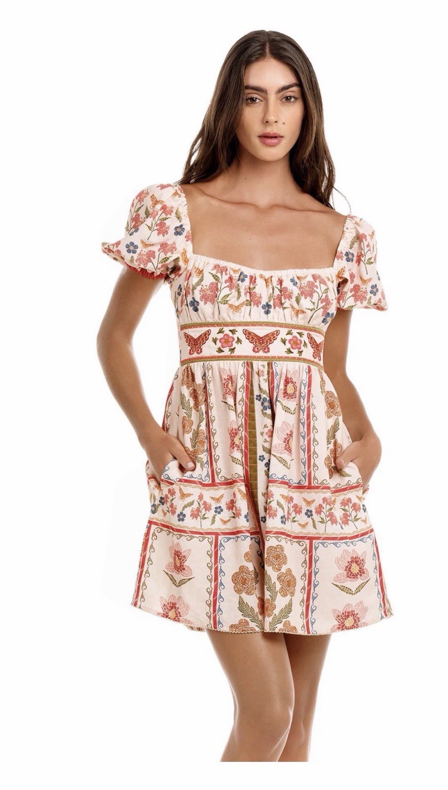 Rosal Dress- Handmade Details Women’s Size M 31% Cotton 23% Linen. Made It