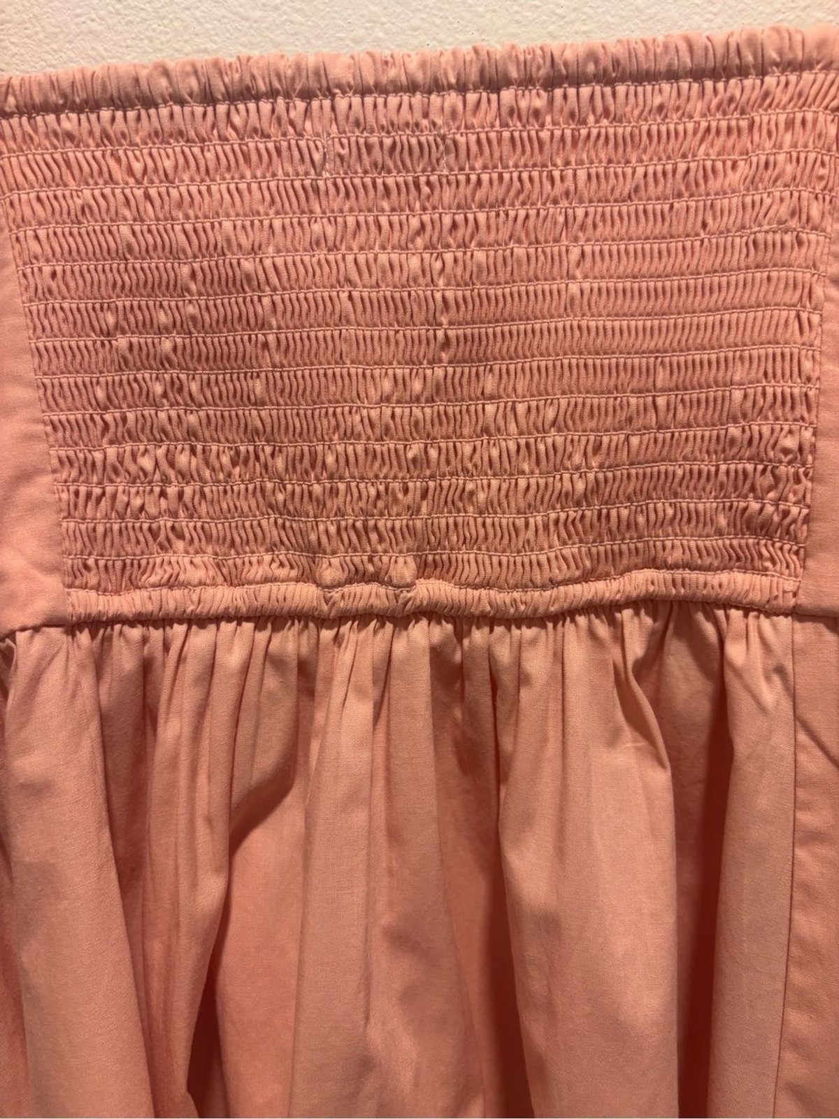 Abercrombie & Fitch Smocked Puff Sleeve Babydoll Dress Women’s M Peach