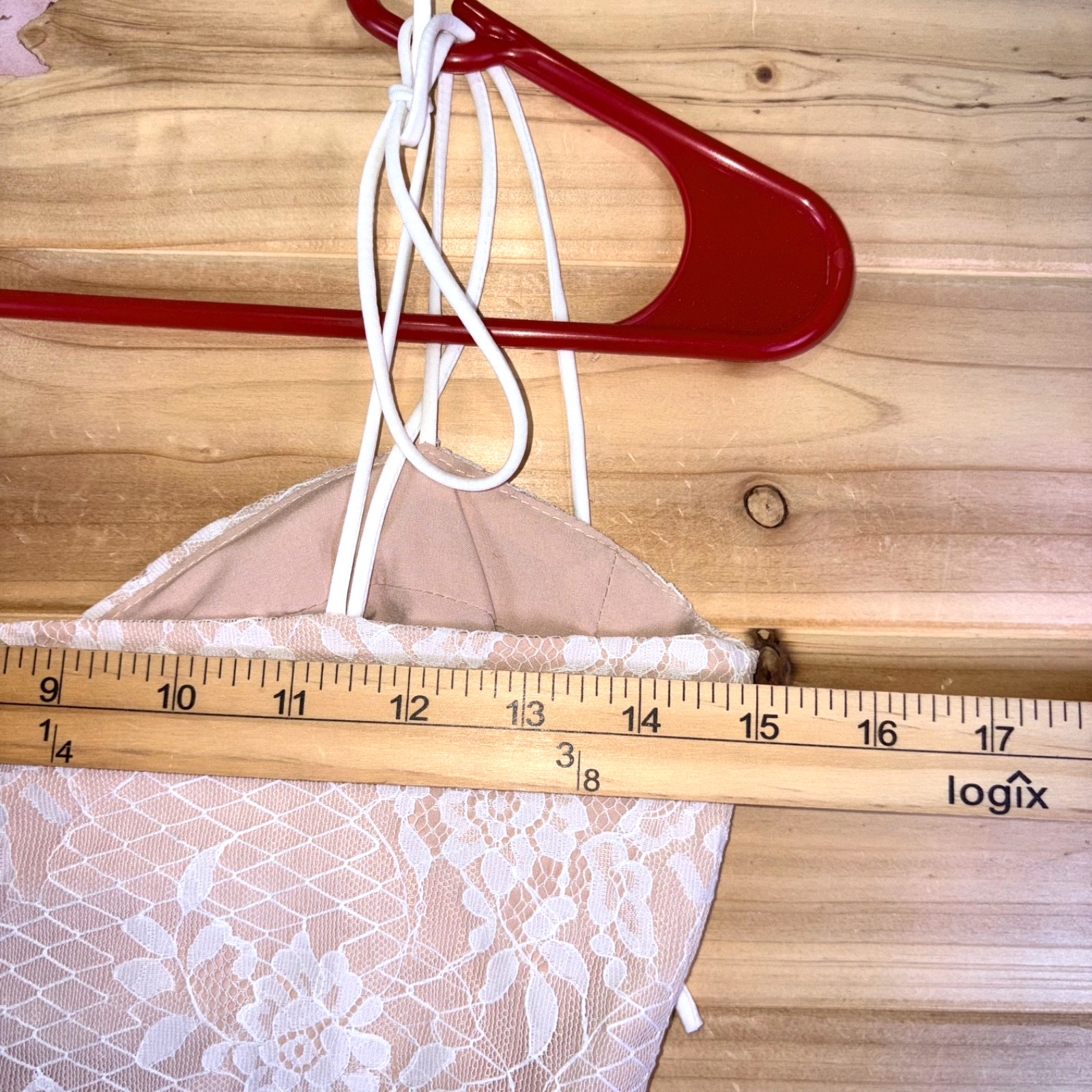 Superdown Dress Womens Small White Lace Beige Lottie Bustier Mini Dress