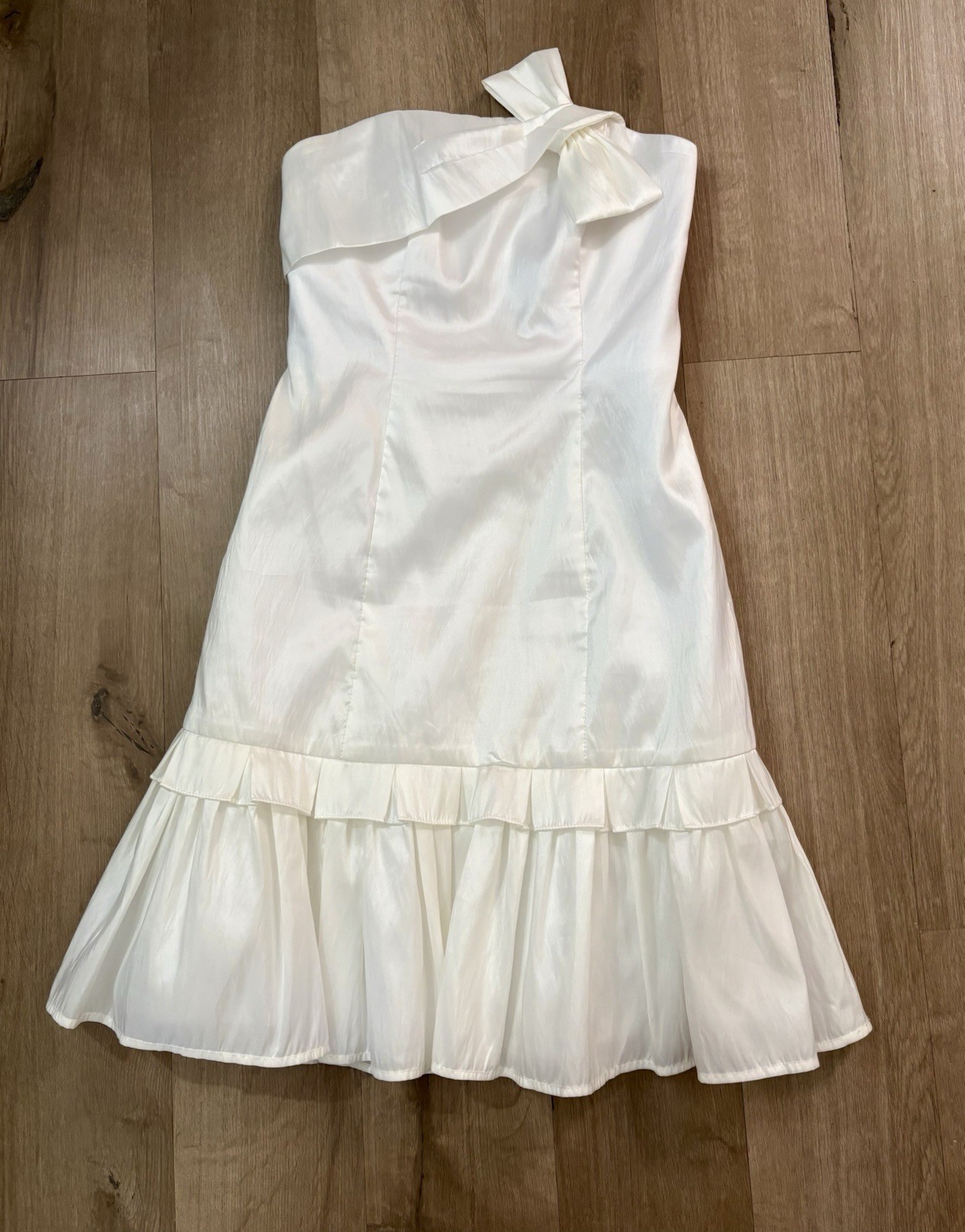 Women’s Alfred Angelo Little White Strapless Dress – Size 0-2