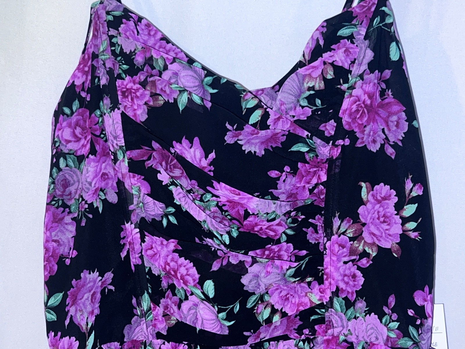 UNIQUE VINTAGE BLACK & PURPLE FLORAL REED SWING DRESS – NEW – REG AND PLUS SIZES