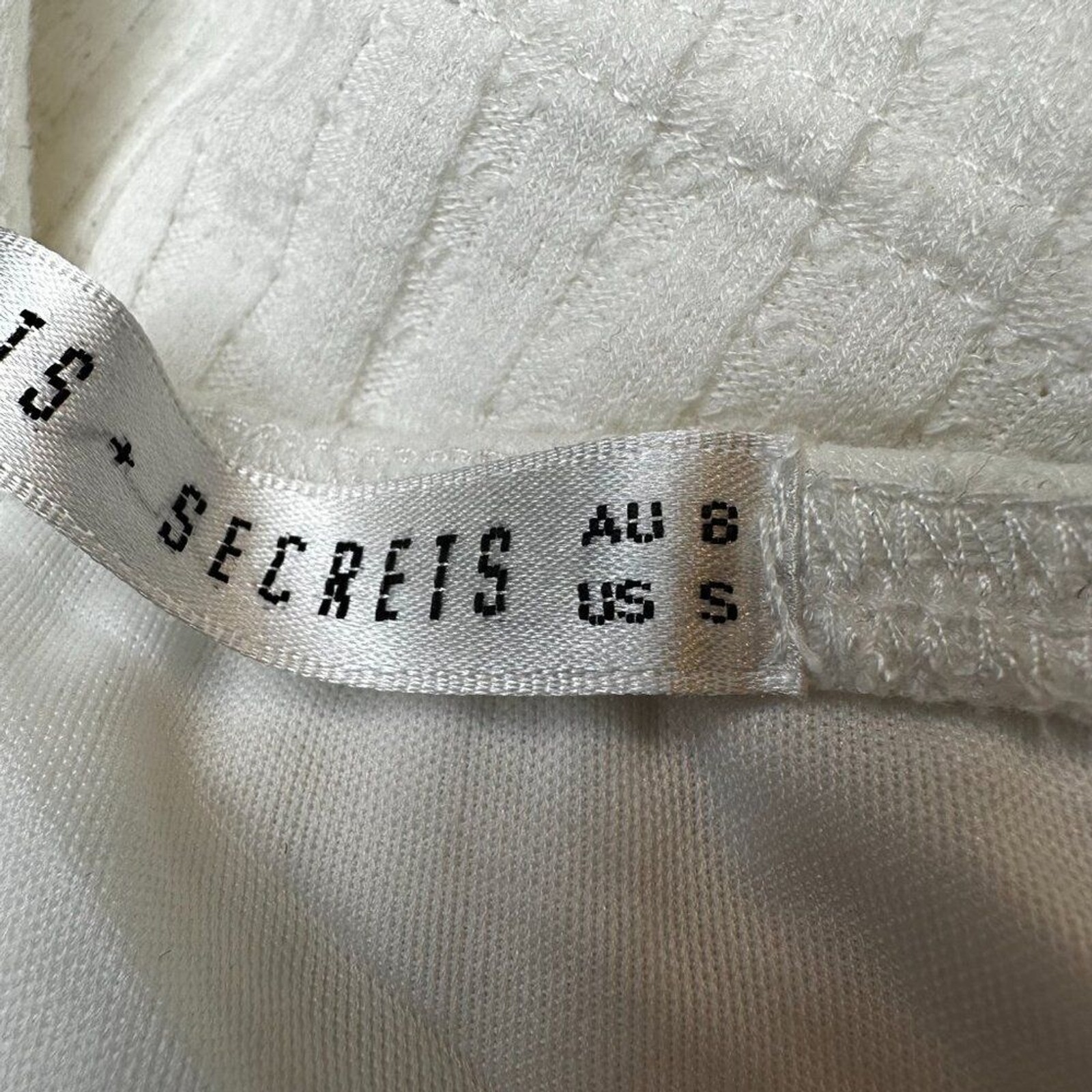 Saints + Secrets White Ribbed Knit Mini Dress Small | Graduation Bachelorette