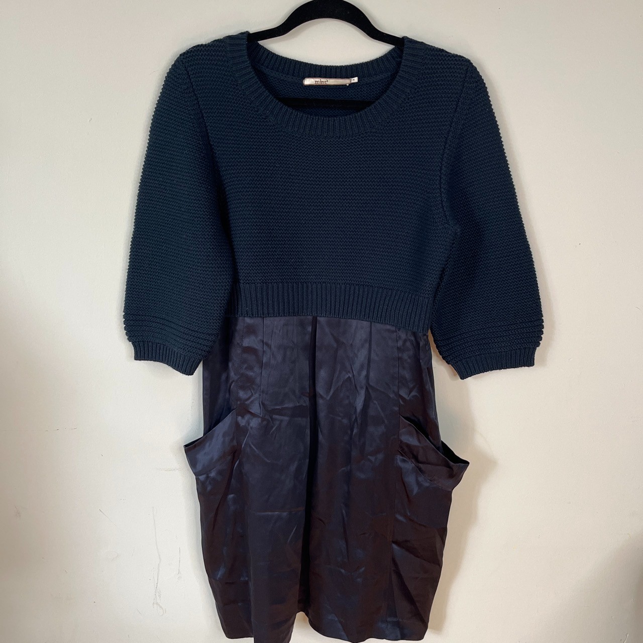 Rare Find! Mint Jodi Arnold Navy Wool & Silk Dress Capsule Women’s M Preppy