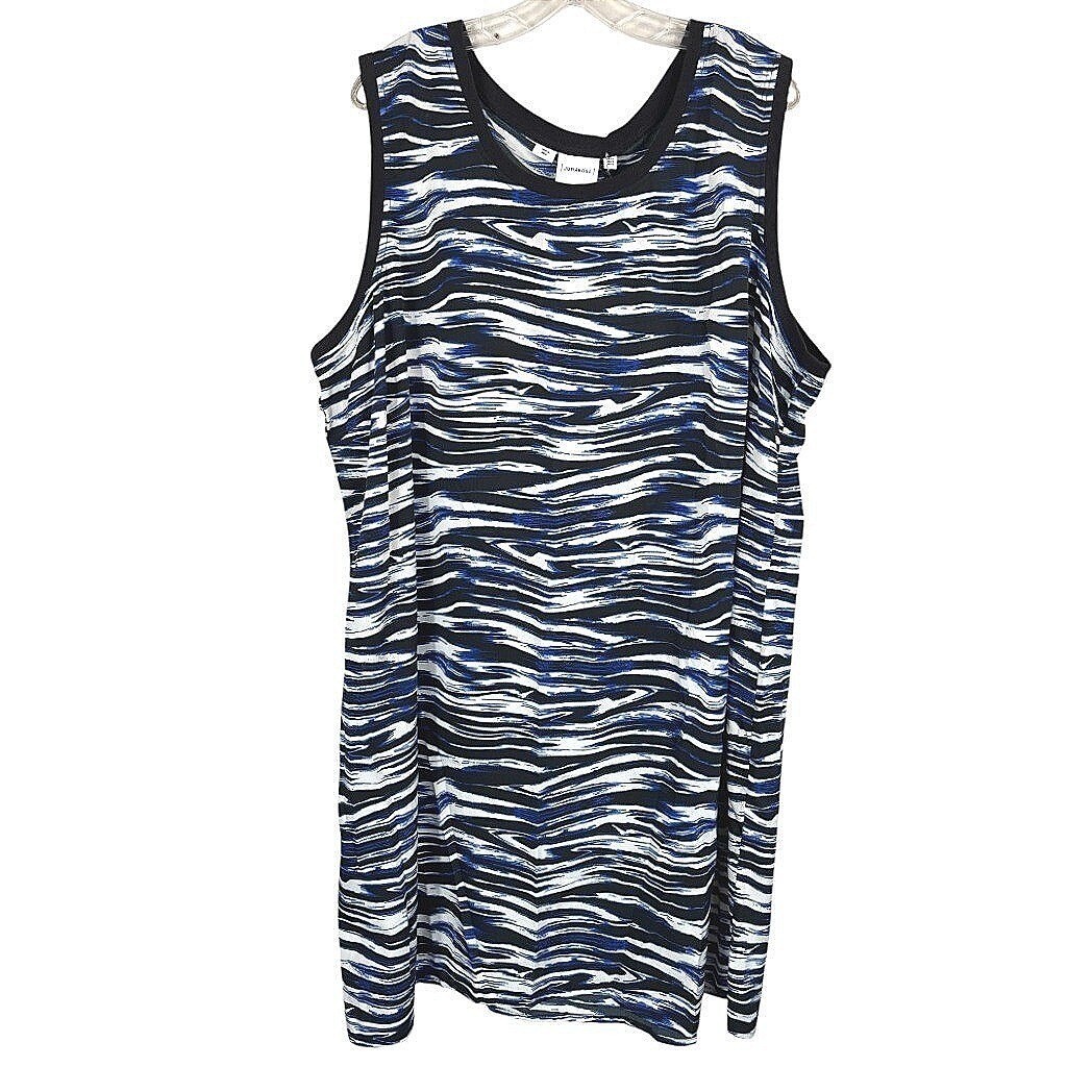 NWT Junarose Sleeveless Mini Dress Shift Lightweight Animal Print Size 22