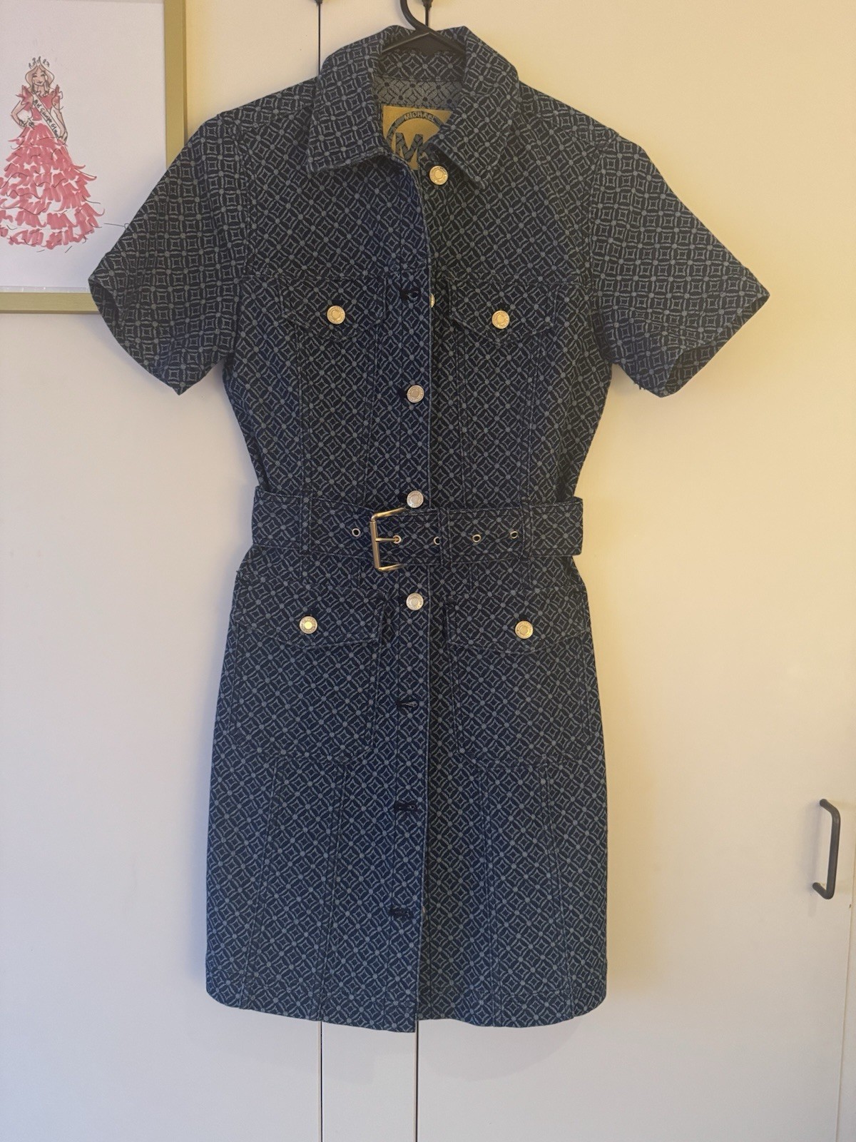 michael kors denim dress xs NWT