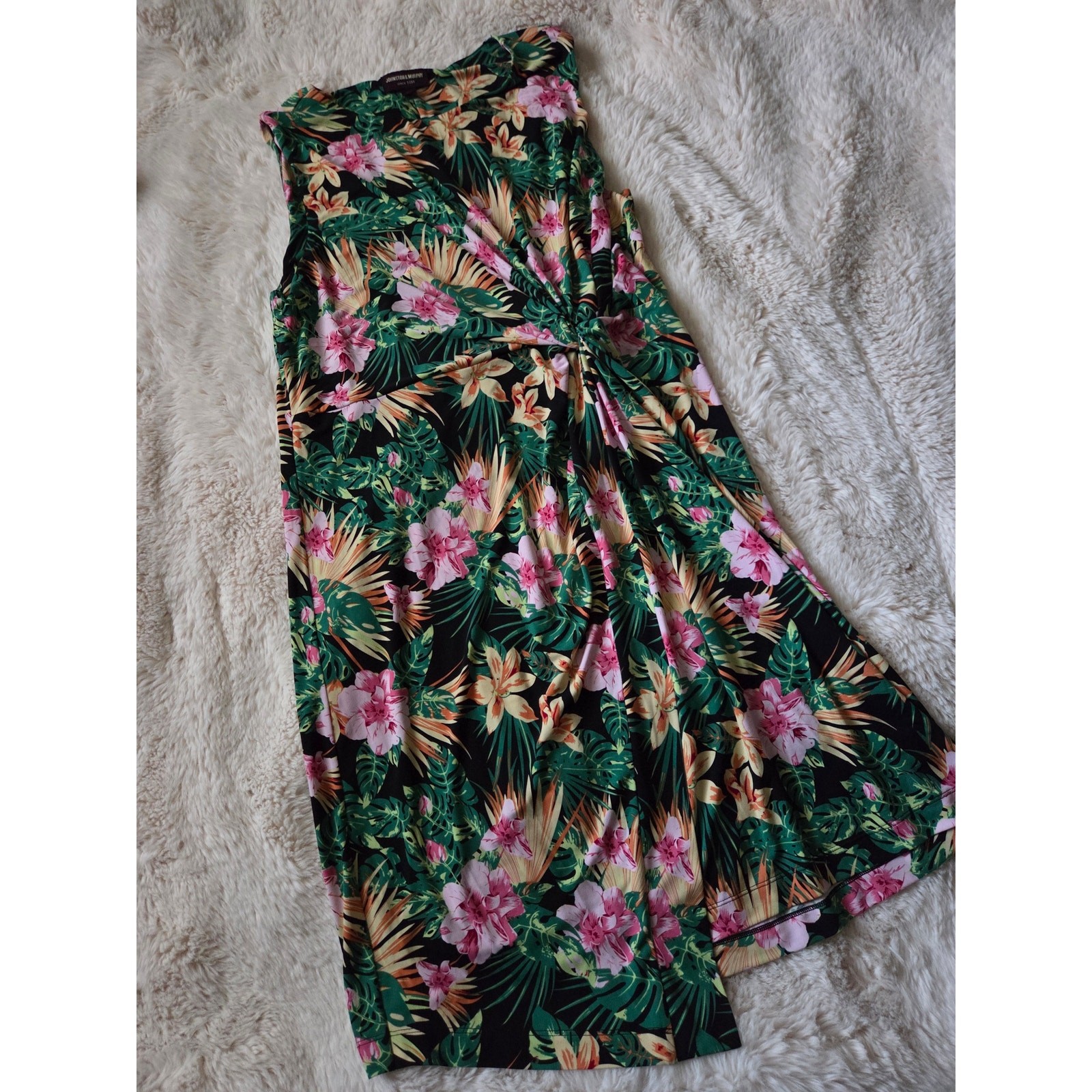 Johnston & Murphy Tropical Sleeveless Vacation dress Size XL