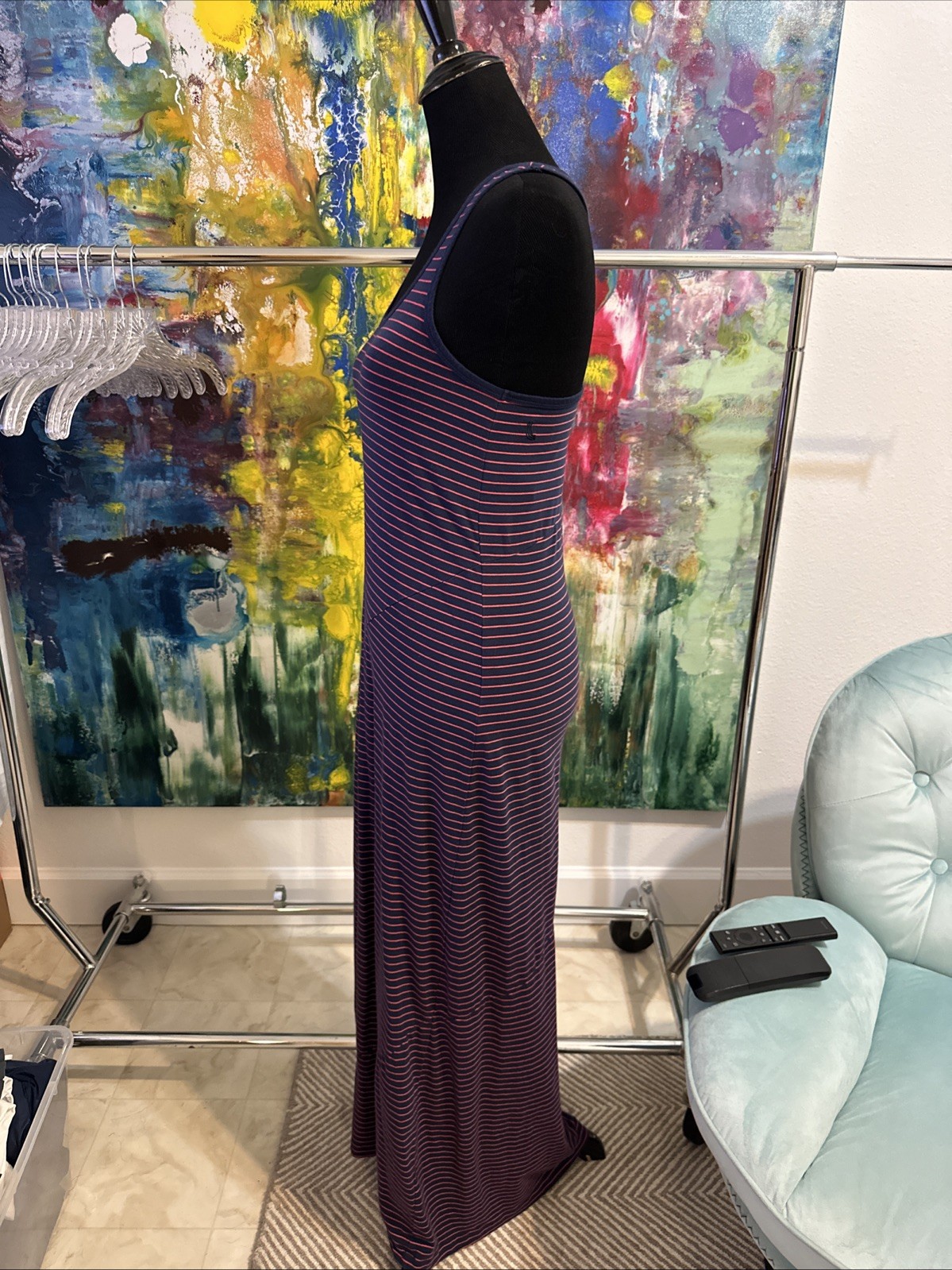Lolë Maxidress XS Pink Blue Racerback w/ UPF 50+