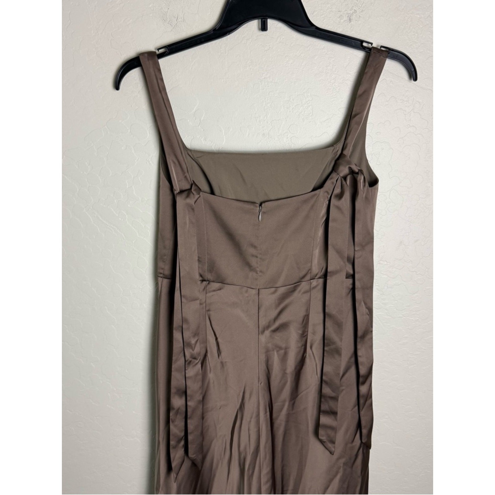 Birdy Grey Alex Dress Matte Satin Mocha Brown Large NWT