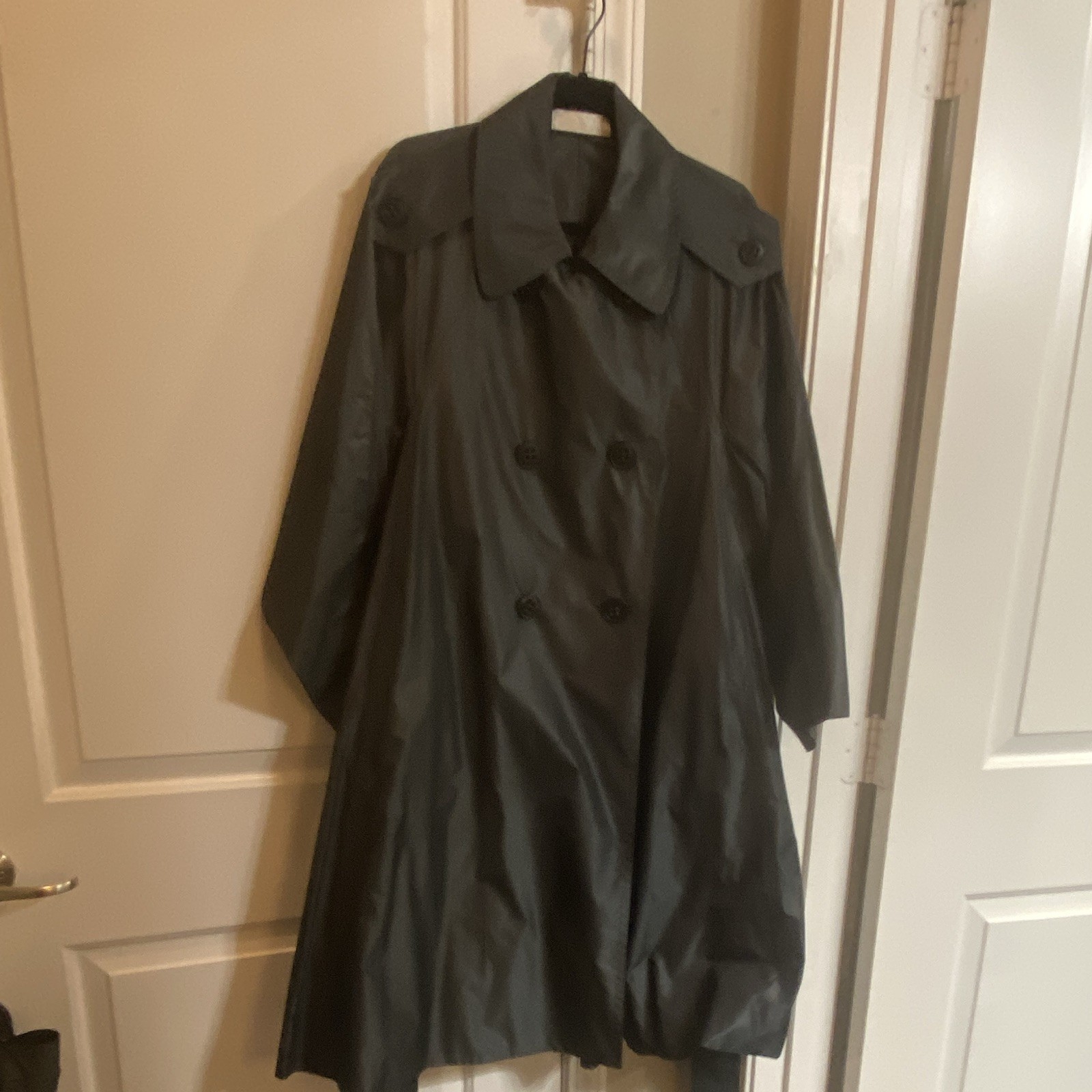 Mantu Italian Belted Navy Evening Coat W/Matching Long Skirt Size 44 & 50.