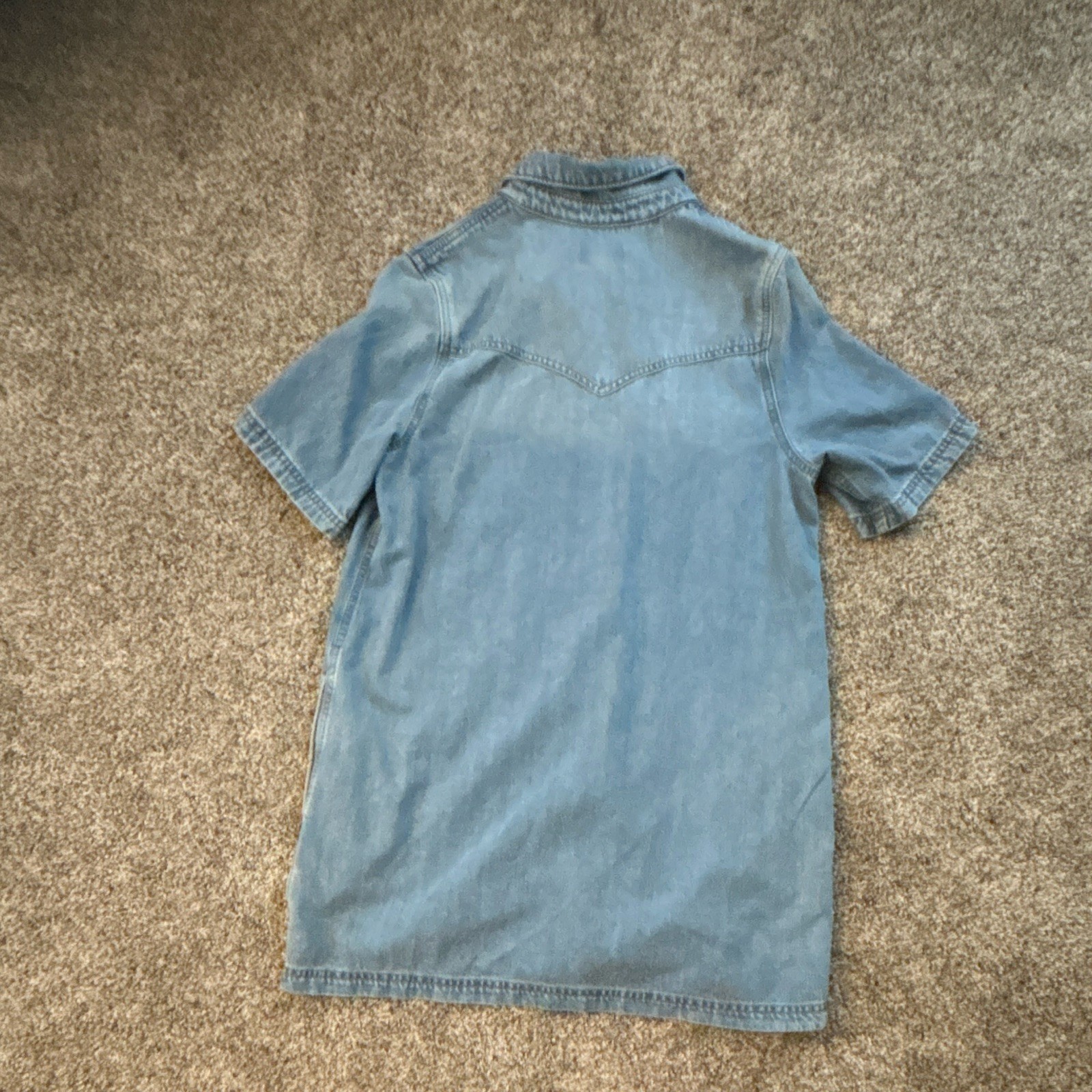 Universal Thread Women’s Denim Dress Medium Wash M Button-Front Collared Pockets