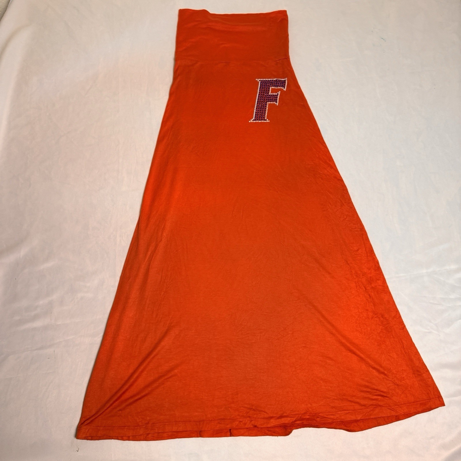 MYU Apparel Women’s L Orange Maxi Skirt University Of Florida Gators PRE OWNED