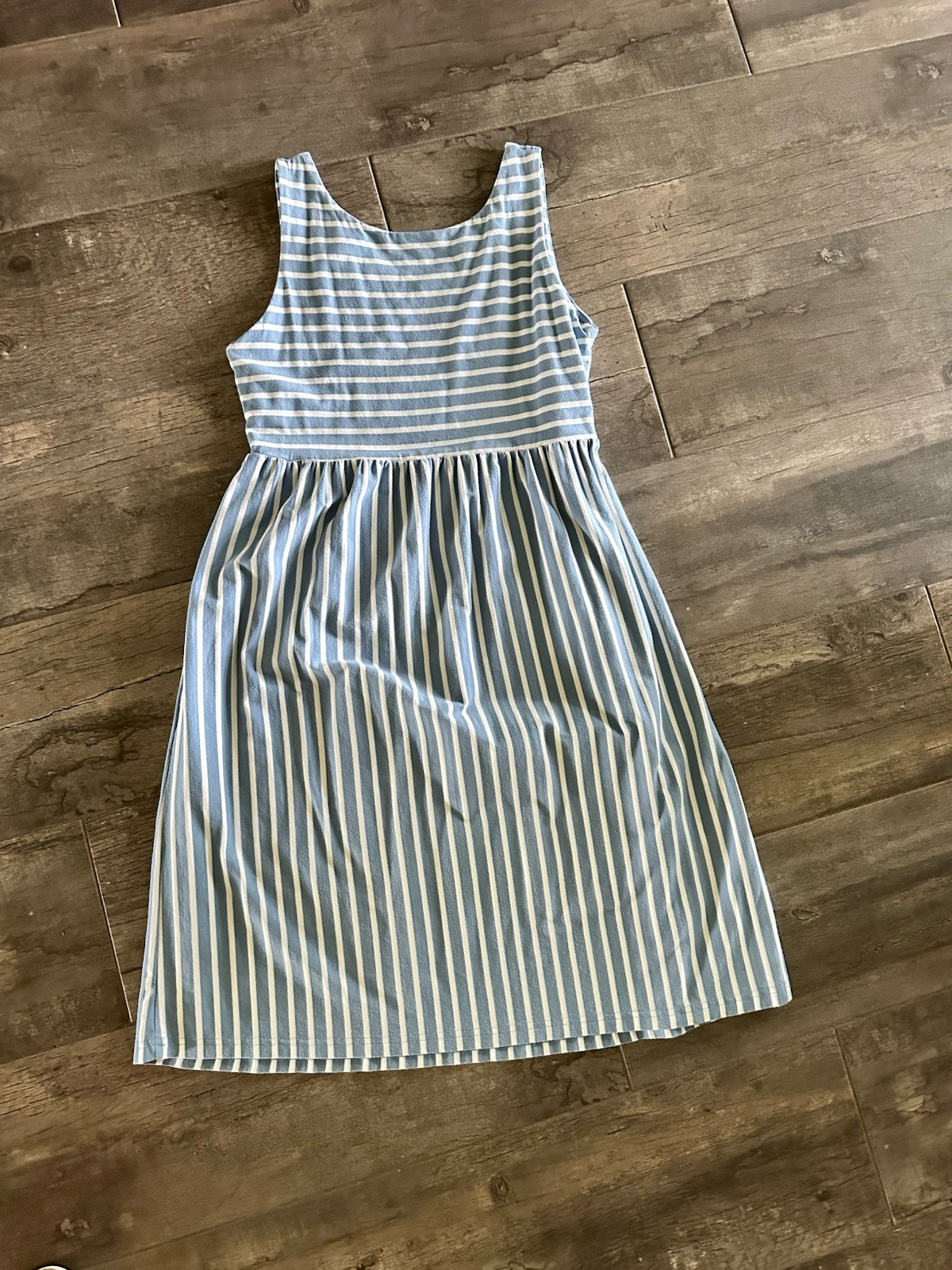 Ecavus Maternity Tank Dress, Striped Block Sleeveless Size Small