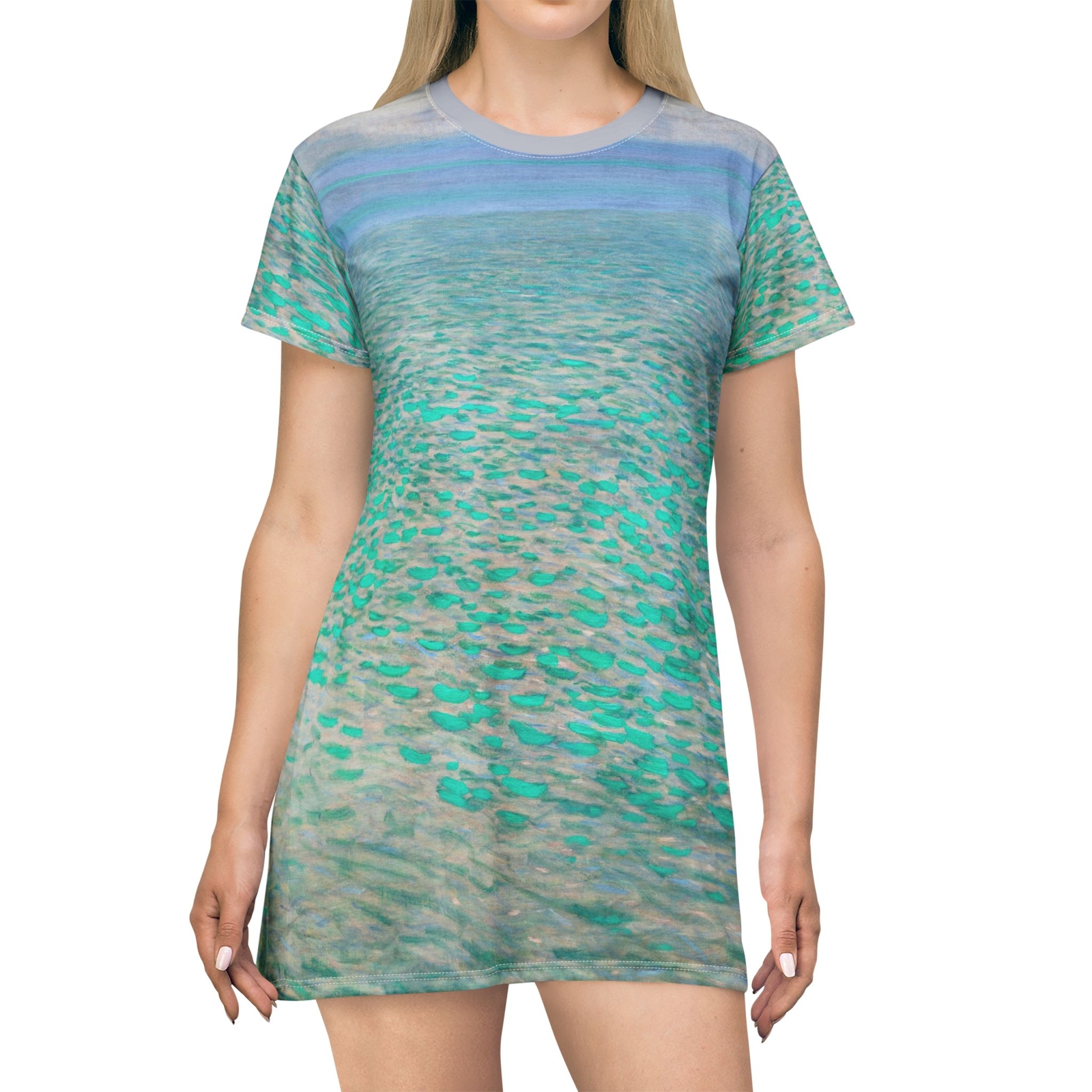 Gustav Klimt Attersee Famous Fine Art Nouveau T-Shirt Dress Tee Apparel