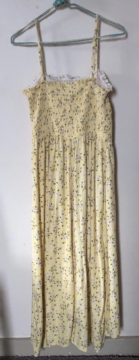 J for Justify XL Yellow Floral Summer Dress Daisies