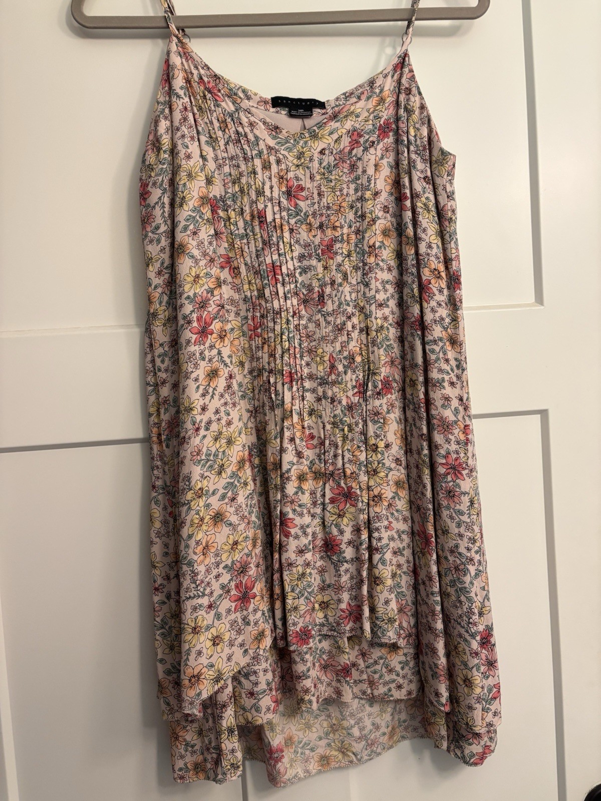Sanctuary MP Floral Hi-Low A-Line Slip Dress Sleeveless V-Neck Pullover