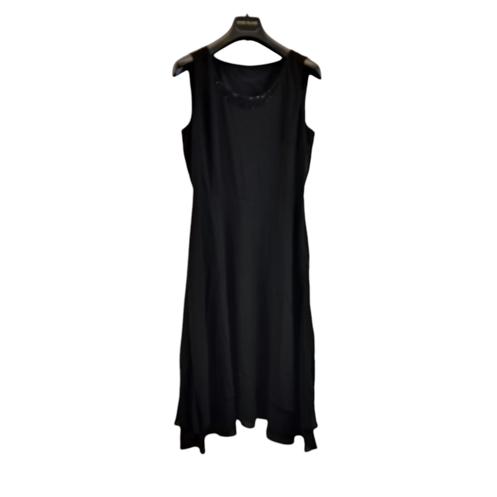 grace karin womens dress & jacket black sequin detail round neck midi size 10