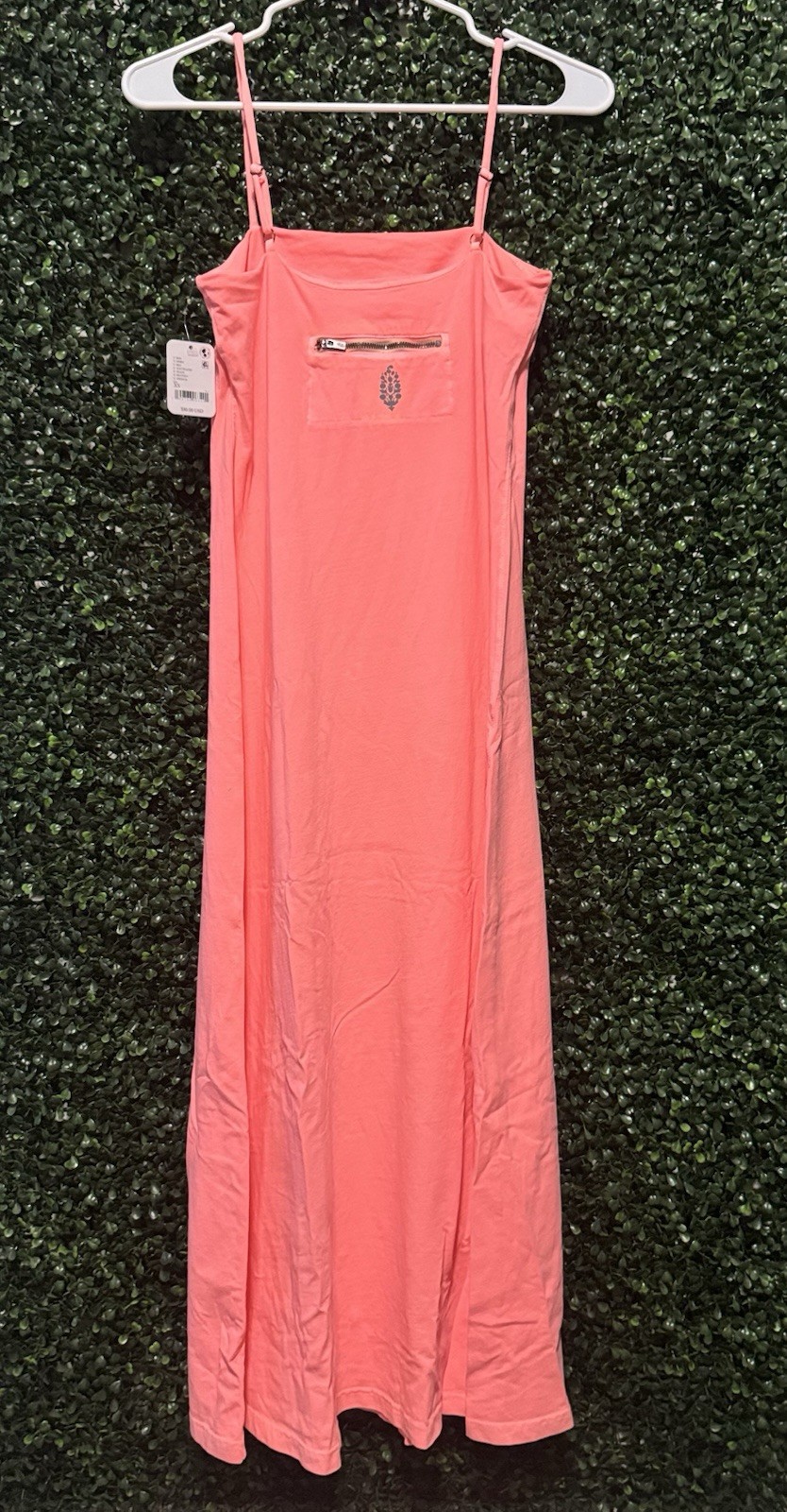 NWT FP MOVEMENT by FREE PEOPLE Hot Shot Strappy MAXI DRESS SMALL JUST PEACHY